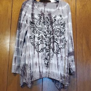 Chic Tie-Dye Long Sleeve Women's Top